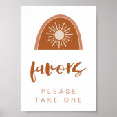 Poster SIGNE DE LA TABLE TINLEY Boho Terracotta Rainbow F (Devant)