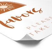 Poster SIGNE DE LA TABLE TINLEY Boho Terracotta Rainbow F (Coin)