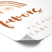 Poster SIGNE DE LA TABLE TINLEY Boho Terracotta Rainbow F (Coin)