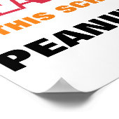 Poster Signe de l'école sans arachide pour l'école ou la  (Coin)