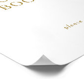 Poster Signe de livre d’or classique minimaliste doré (Coin)