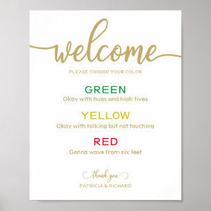 Poster SIGNE DE Mariage À BANDE DE Distance Sociale