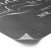 Poster Signe de mariage avec conseils et vœux (Coin)