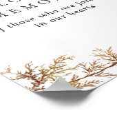 Poster Signe de mariage Boho Wildflower en souvenir affec (Coin)