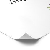 Poster SIGNE DE Mariage DE Bienvenue Rustique Bourgogne R (Coin)