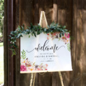 Poster SIGNE DE Mariage DE Bienvenue Rustique Peony