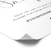 Poster Signe de Mariage de script minimal Oh Snap (Coin)