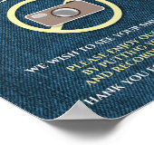 Poster SIGNE DE Mariage DÉFILÉ 8 X 10 Rustique Pays (Coin)