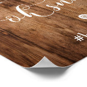 Poster Signe de Mariage Oh Snap Rustic Wood & Lights (Coin)