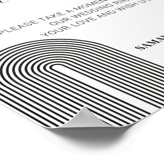 Poster SIGNE DE Mariage RÉCHAUFFANT MINIMAL Abstrait (Coin)