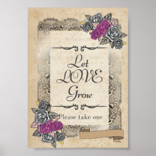 Poster SIGNE DE Mariage Rustique Vintage