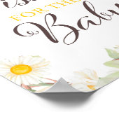 Poster Signe de mariage thème Daisy de printemps | Baby S (Coin)