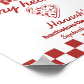 Poster SIGNE DE Merci dernière Pizza Bachelorette (Coin)