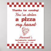 Poster SIGNE DE Merci dernière Pizza Bachelorette (Devant)