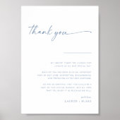 Poster SIGNE DE Merci Mariage de script moderne simple |  (Devant)