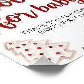 Poster Signe de Noël d'hiver pour bébé Baby shower (Coin)