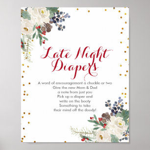 Poster Signe de Noël Floral Late Night Diapés