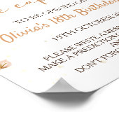 Poster Signe de notre petit Citrouille d'anniversaire (Coin)