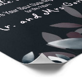 Poster Signe de nuit de l'Elegant Aquarelle Douce de la M (Coin)