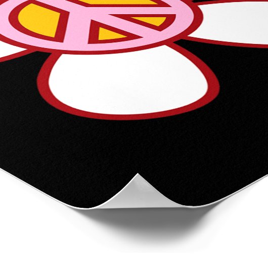 Poster Signe de Paix Amour 60s 70s Groovy Costume Hippie  (Coin)