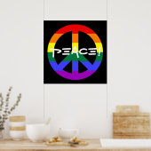Poster Signe de Paix Arc-en-ciel (Cuisine)