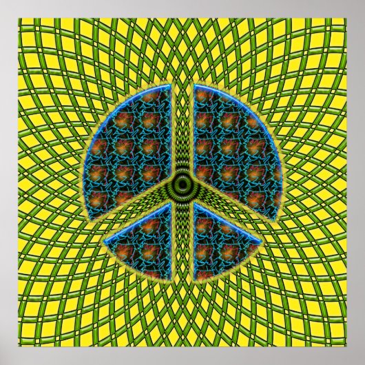 POSTER SIGNE DE PAIX RETRO (Devant)