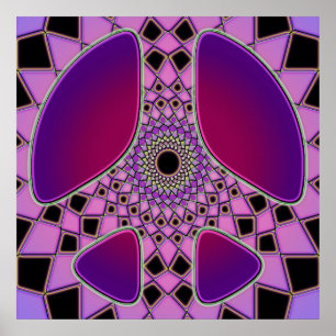 POSTER SIGNE DE PAIX RETRO