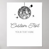 Poster Signe de partie de texte personnalisée de la balle (Devant)