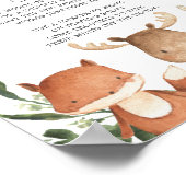 Poster SIGNE DE PENSÉES DE REMORQUEURS Baby shower Woodla (Coin)