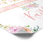 Poster SIGNE DE PETITE FILLE Citrouille 1ER ANNIVERSAIRE  (Coin)