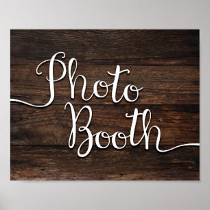 Poster Signe de PHOTOBOOTH Chic Rustique Imprimé