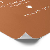 Poster SIGNE DE PLACE Mariage EN Terracotta CORIANDER (Coin)