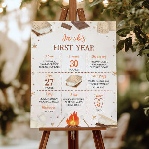 Poster Signe de première année du feu de camp S'mores