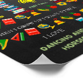 Poster SIGNE DE PREMIÈRE JOURNÉE FILLE, Noir & couleurs (Coin)