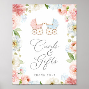 Poster Signe de présentation des cartes de Baby shower et