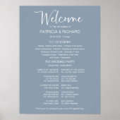 Poster Signe de programme de mariage de calligraphie mode (Devant)