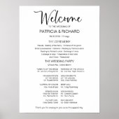 Poster Signe de programme de mariage de calligraphie mode (Devant)