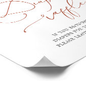 Poster Signe de rabat de Baby shower arc-en-ciel (Coin)