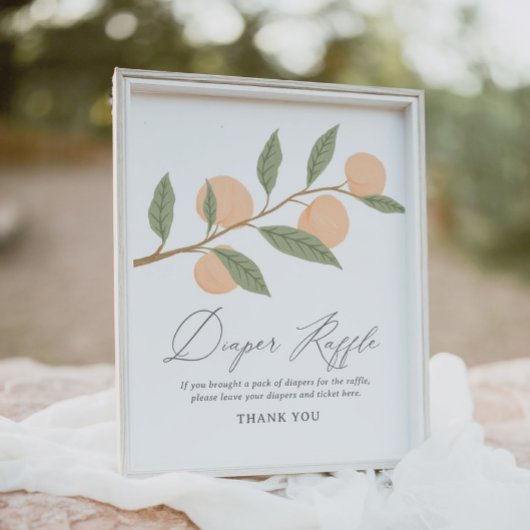 Poster Signe de rabat de Baby shower de pêche