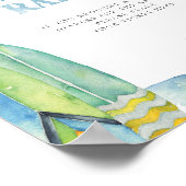 Poster Signe de raffle de la couche de surf (Coin)