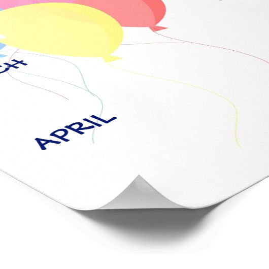 Poster Signe de rappel d'anniversaire toute l'année (Coin)