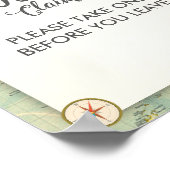 Poster Signe de réclamation de bagages Douche de voyage M (Coin)