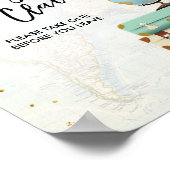 Poster Signe de réclamation de bagages Douche de voyage M (Coin)