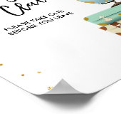 Poster Signe de réclamation de bagages Douche de voyage M (Coin)