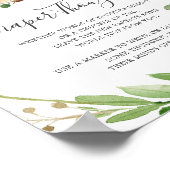 Poster Signe de réflexion sur la couche de Baby shower de (Coin)