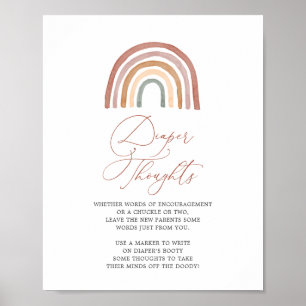 Poster Signe de réflexion sur le Baby shower arc-en-ciel