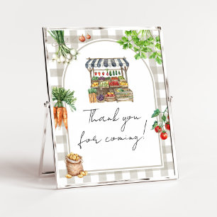 Poster Signe de remerciement pour Baby Shower Farmers Loc