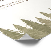 Poster SIGNE DE REQUÊTE Baby shower Woodland (Coin)