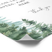 Poster SIGNE DE REQUÊTE DE Baby shower D'Aquarelle (Coin)