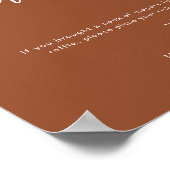 Poster Signe de rouille de la couche de saumons Boho Mini (Coin)